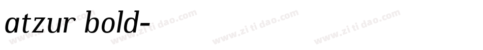 atzur bold字体转换